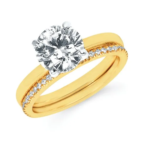 14k Yellow & White Gold Engagement Ring Long Jewelers Chesapeake, VA