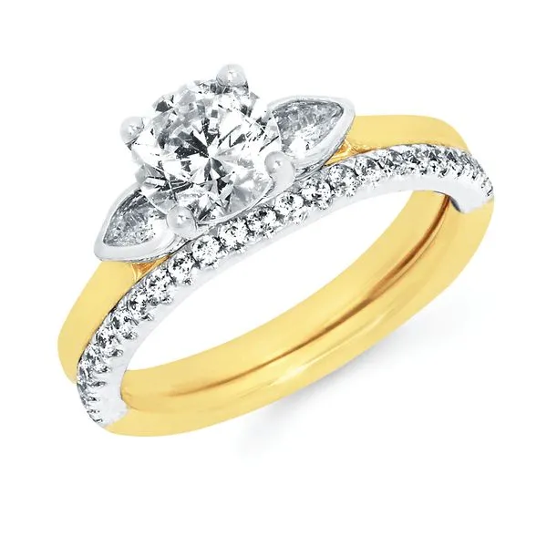 14k Yellow & White Gold Bridal Set Avitabile Fine Jewelers Hanover, MA
