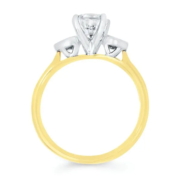 14k Yellow & White Gold Bridal Set Image 3 Jim's Jewelers Tyler, TX