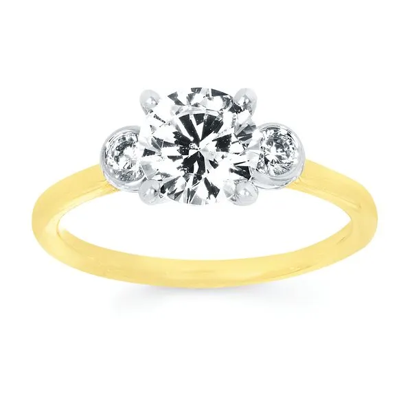 14k Yellow & White Gold Bridal Set Image 2 Woelk's House of Diamonds Russell, KS