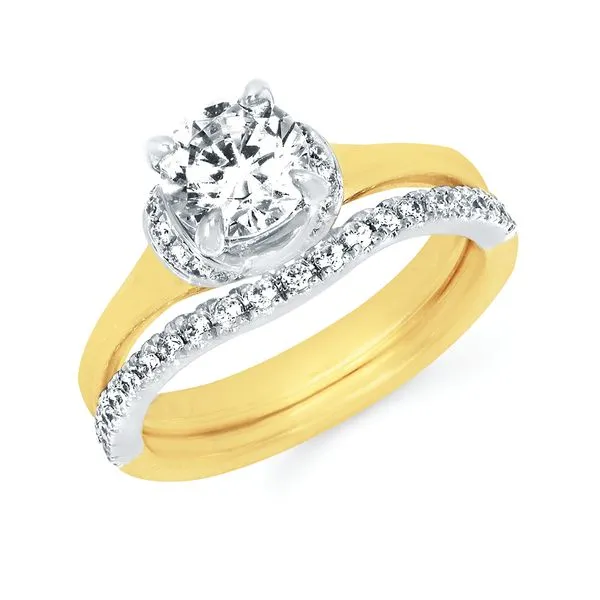 14k Yellow & White Gold Bridal Set Woelk's House of Diamonds Russell, KS