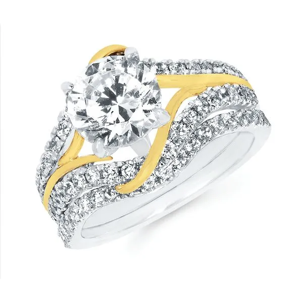 14k White & Yellow Gold Bridal Set Beckman Jewelers Inc Ottawa, OH