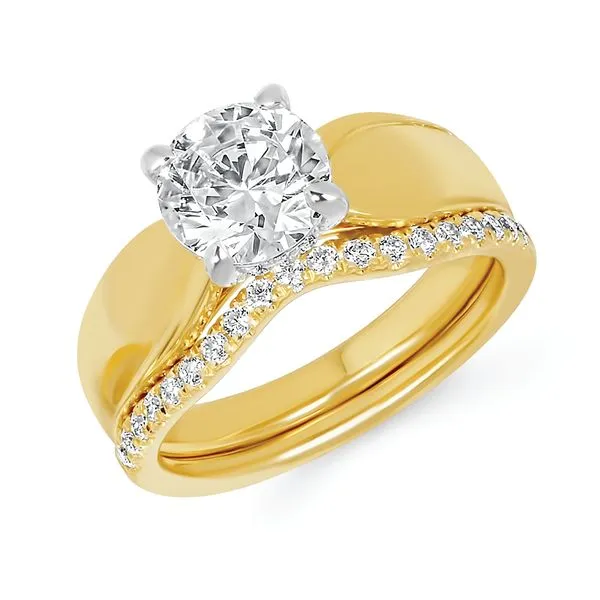 14k Yellow & White Gold Bridal Set Jim's Jewelers Tyler, TX
