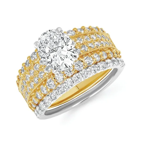 14k Yellow & White Gold Bridal Set K & Co Family Jewelers Eagle, ID
