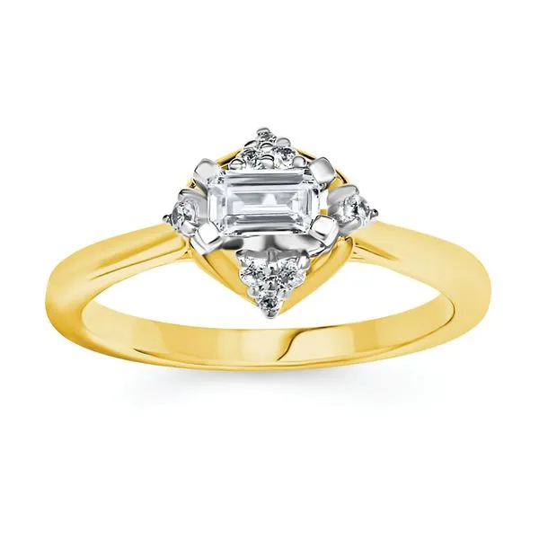 14k Yellow & White Gold Bridal Set Image 2 J. Meredith Jewelers Delafield, WI