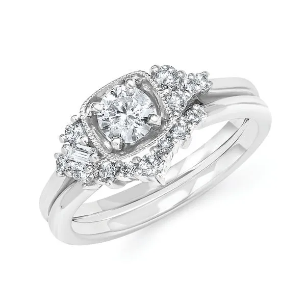 14k White Gold Bridal Set J. Meredith Jewelers Delafield, WI