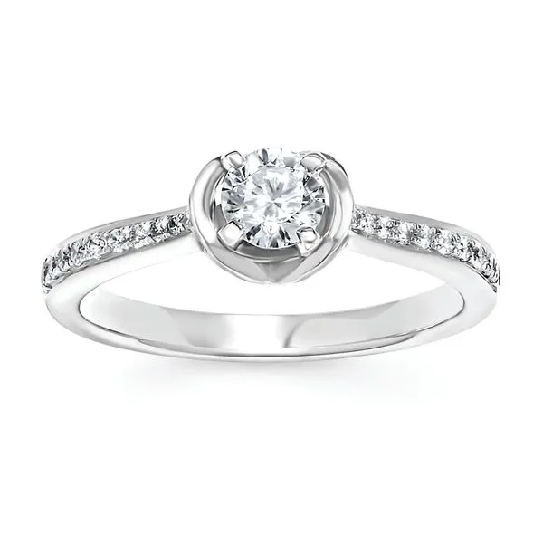 14k White Gold Bridal Set Image 2 Daniel Jewelers Brewster, NY