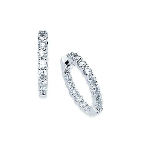 14k White Gold Hoop Earrings Richard's Jewelry Berne, IN