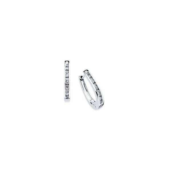14k White Gold Hoop Earrings McCoy Jewelers Bartlesville, OK
