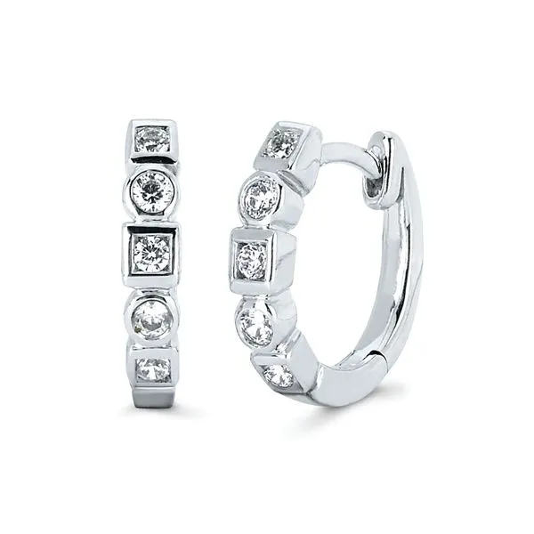 14k White Gold Hoop Earrings McCoy Jewelers Bartlesville, OK