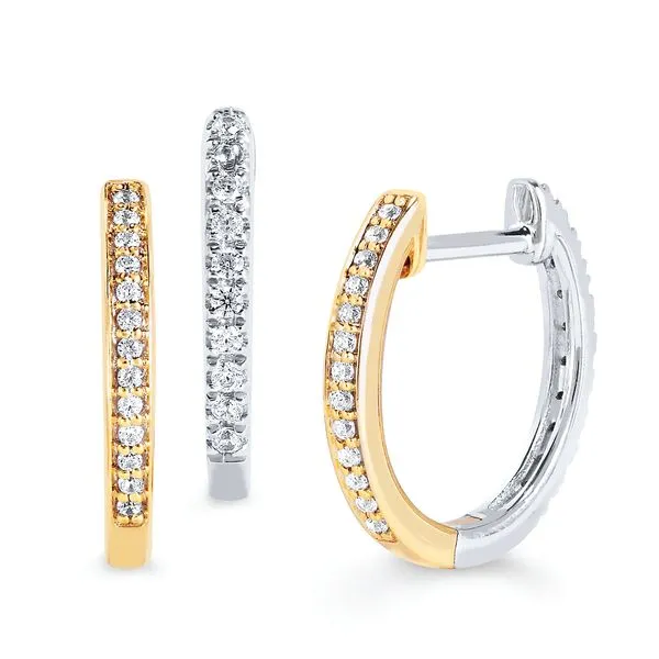 10k White & Yellow Gold Hoop Earrings Richard's Jewelry Berne, IN