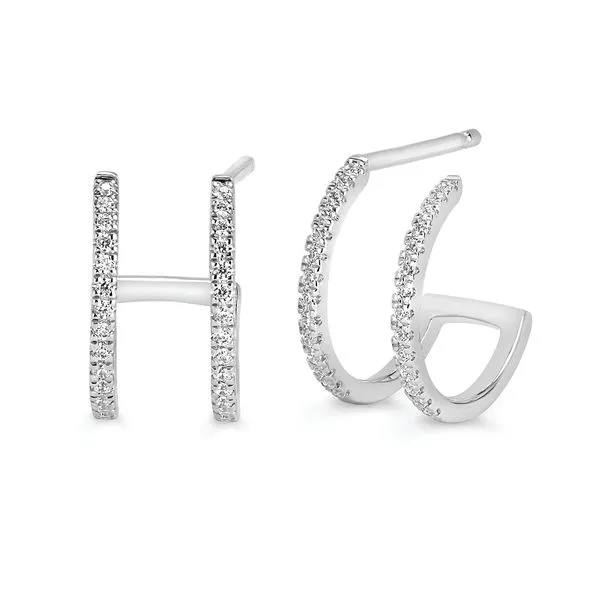 10k White Gold Hoop Earrings Pfaff Jewelers Grandville, MI