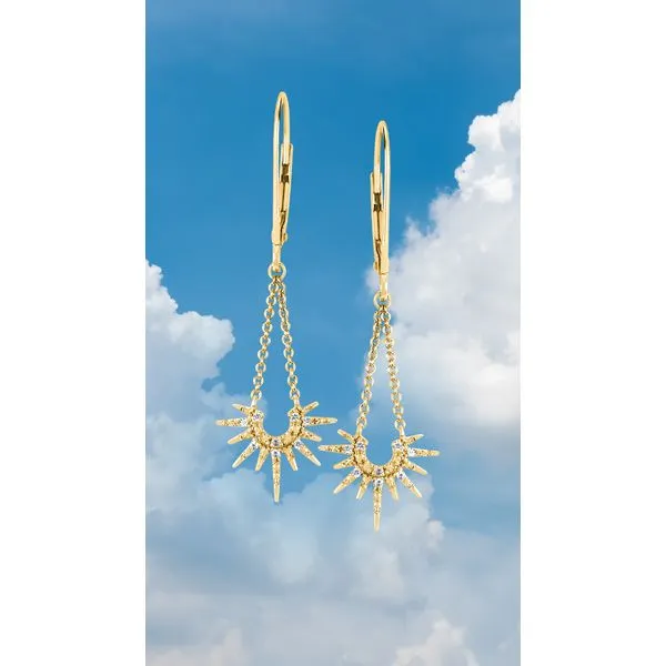 14k Yellow Gold Diamond Earrings Image 2 Richard's Jewelry Berne, IN