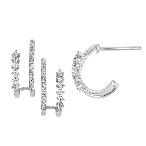 10k White Gold Hoop Earrings Richard's Jewelry Berne, IN