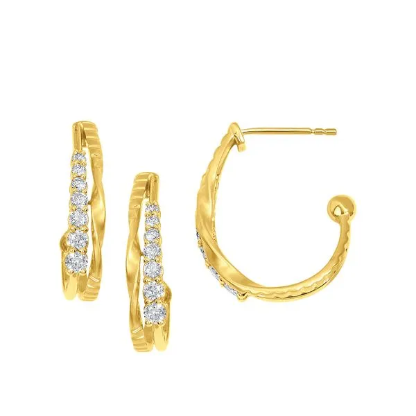 10k Yellow Gold Hoop Earrings Pfaff Jewelers Grandville, MI