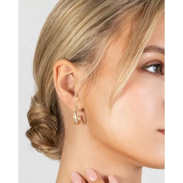 10k Yellow Gold Hoop Earrings Image 3 Trenton Jewelers Ltd. Trenton, MI