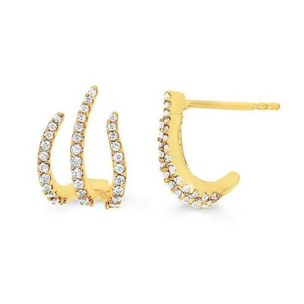 14k Yellow Gold Diamond Earrings Redlands Jewelers Redlands, CA