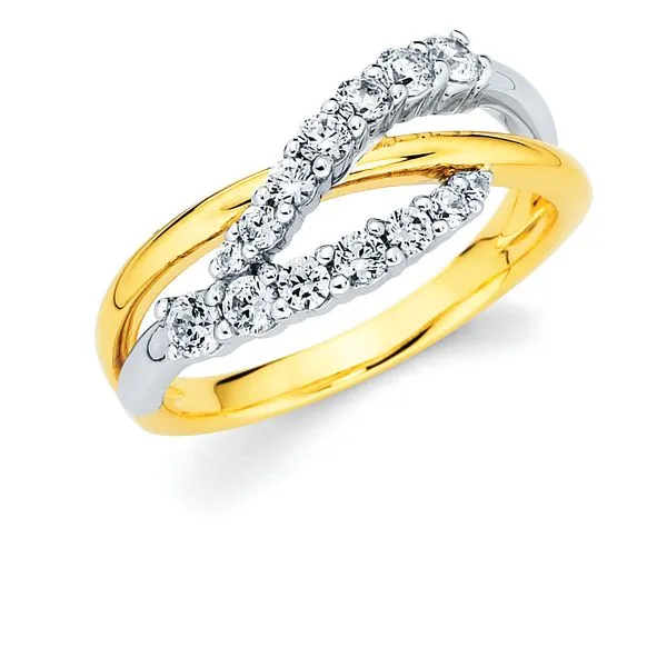 14k Yellow & White Gold Fashion Ring Pfaff Jewelers Grandville, MI