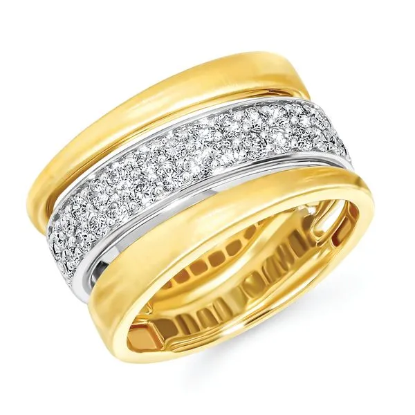 14k Yellow & White Gold Fashion Ring Long Jewelers Chesapeake, VA