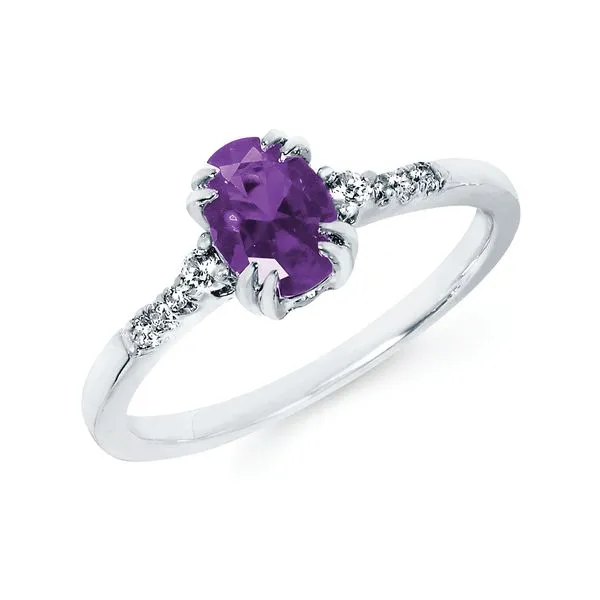 10k White Gold Gemstone Ring Mead Jewelers Enid, OK