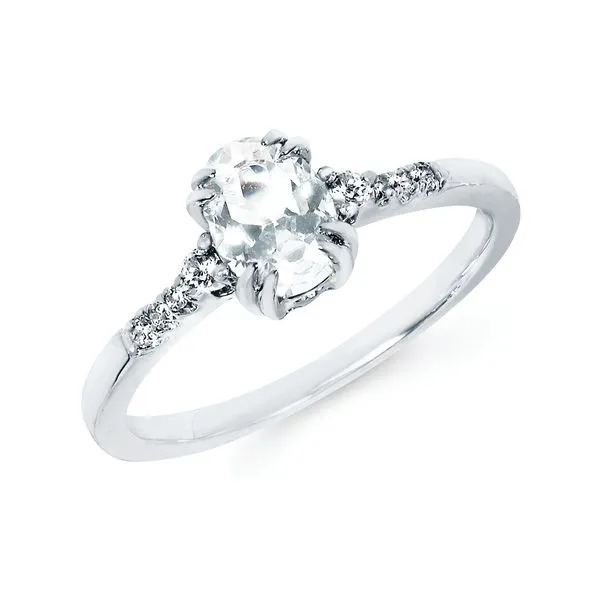 10k White Gold Gemstone Ring Rick's Jewelers California, MD