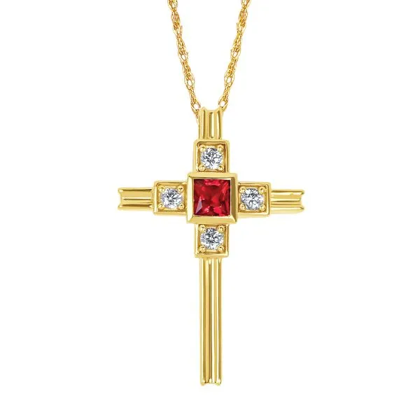 14k Yellow Gold Gemstone Pendant Long Jewelers Chesapeake, VA