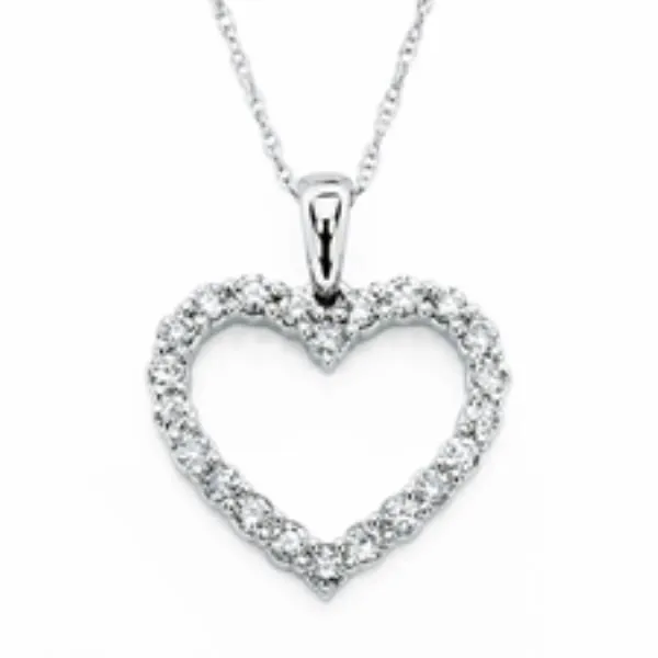 14k White Gold Heart Pendant Arnold's Jewelry and Gifts Logansport, IN