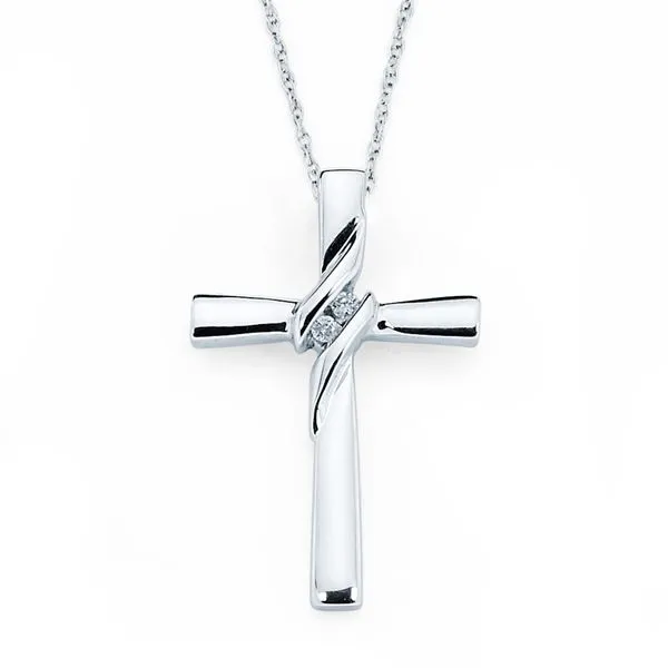 14k White Gold Diamond Cross McCoy Jewelers Bartlesville, OK