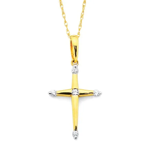 14k Yellow Gold Diamond Cross Beckman Jewelers Inc Ottawa, OH