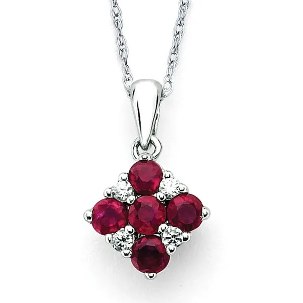 14k White Gold Gemstone Pendant Pfaff Jewelers Grandville, MI