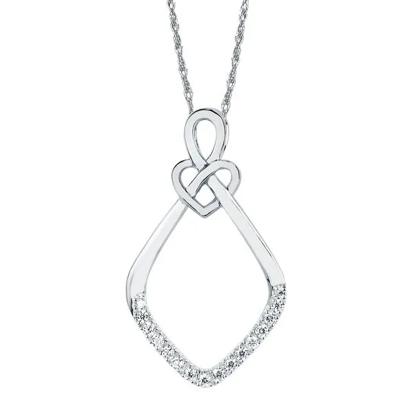 14k White Gold Diamond Pendant Becky Beck's Jewelry DeKalb, IL