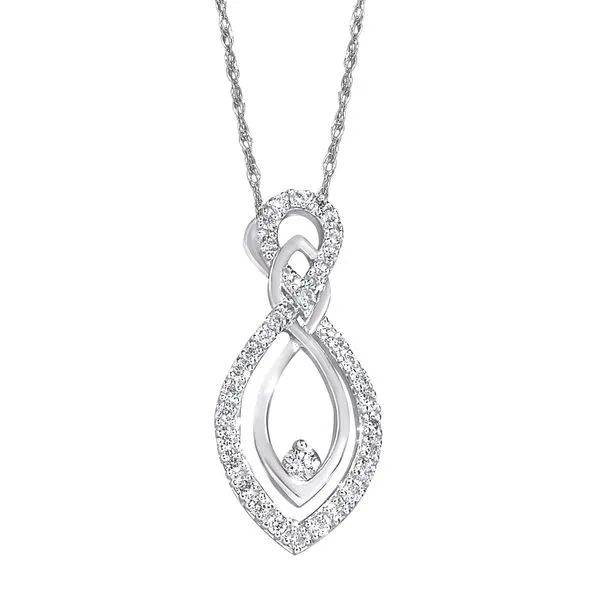 14k White Gold Diamond Pendant Pfaff Jewelers Grandville, MI