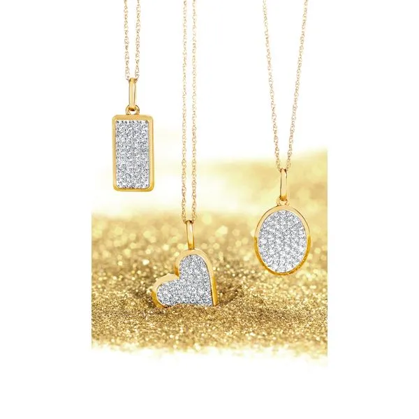 14k Yellow Gold Diamond Pendant Image 2 Richard's Jewelry Berne, IN