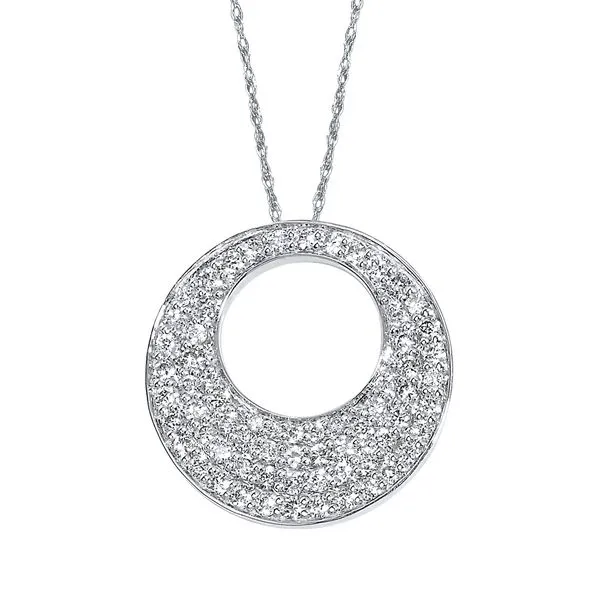 14k White Gold Diamond Pendant Ellsworth Jewelers Ellsworth, ME