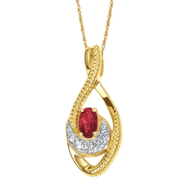 14k Yellow Gold Gemstone Pendant Becky Beck's Jewelry DeKalb, IL