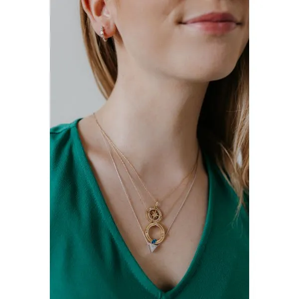 14k Yellow & White Gold Diamond Pendant Image 4 Atlanta West Jewelry Douglasville, GA