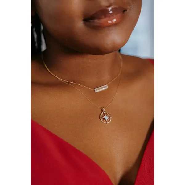 14k Yellow & White Gold Diamond Pendant Image 4 J. Meredith Jewelers Delafield, WI