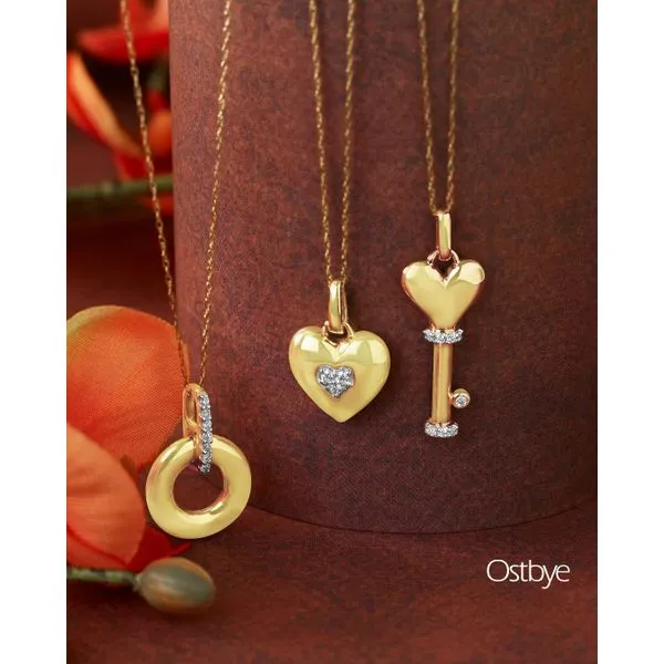 14k Yellow Gold Diamond Pendant Image 2 Jim's Jewelers Tyler, TX