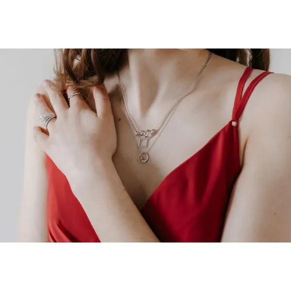 14k White Gold Diamond Pendant Image 2 Pfaff Jewelers Grandville, MI