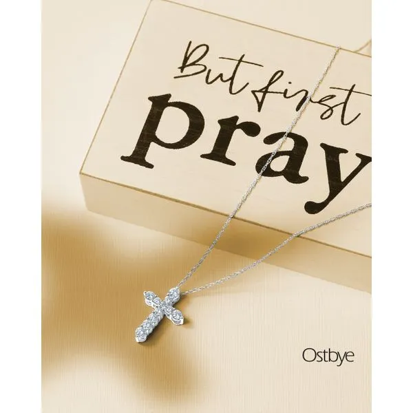 14k White Gold Diamond Pendant Image 2 Becky Beck's Jewelry DeKalb, IL