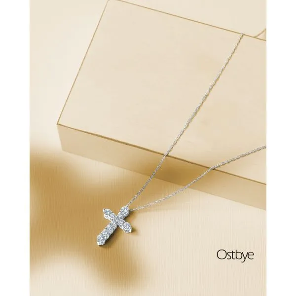 14k White Gold Diamond Pendant Image 4 Becky Beck's Jewelry DeKalb, IL