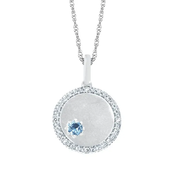 14k White Gold Gemstone Pendant K & Co Family Jewelers Eagle, ID