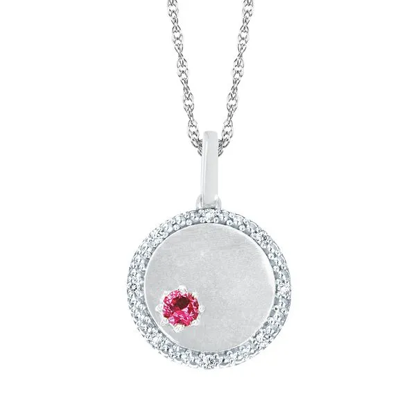 14k White Gold Gemstone Pendant Ellsworth Jewelers Ellsworth, ME