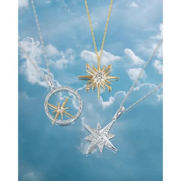 14k Yellow Gold Diamond Pendant Image 2 McCoy Jewelers Bartlesville, OK