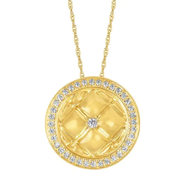 14k Yellow Gold Diamond Pendant Rick's Jewelers California, MD