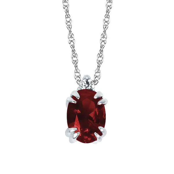10k White Gold Gemstone Pendant J. Meredith Jewelers Delafield, WI