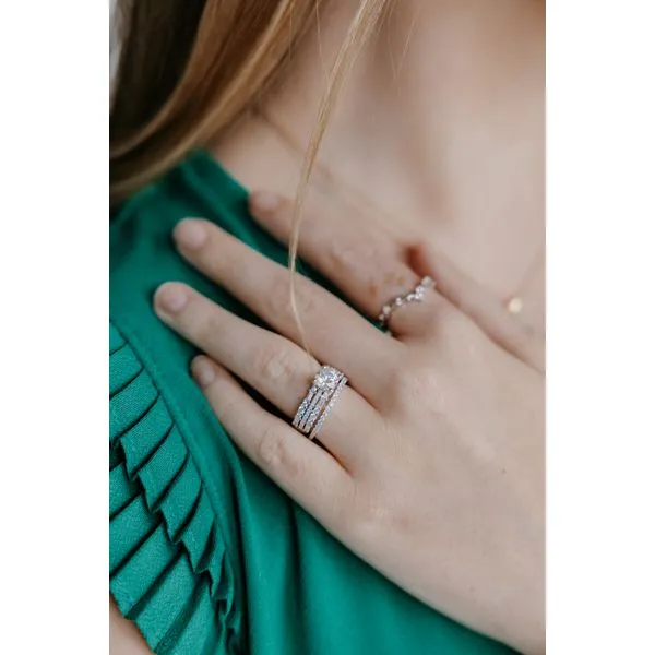 14k White Gold Wrap Ring Image 4 Woelk's House of Diamonds Russell, KS