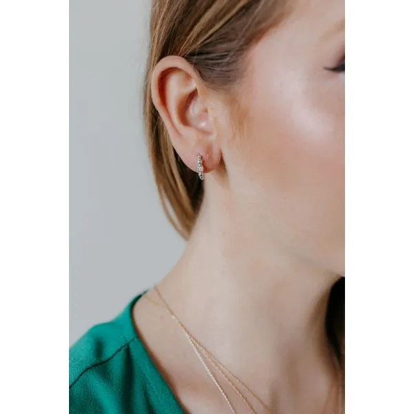 Sterling Silver Diamond Earrings Image 4 Whalen Jewelers Inverness, FL