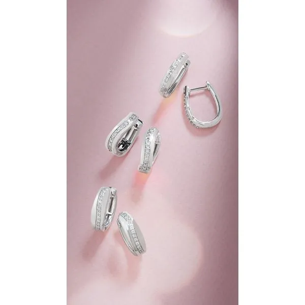 Sterling Silver Diamond Earrings Image 2 Beckman Jewelers Inc Ottawa, OH
