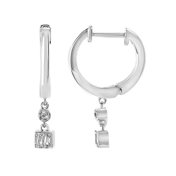 Sterling Silver Diamond Earrings Daniel Jewelers Brewster, NY